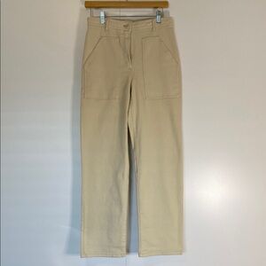 Aritzia High Rise Cream Jeans. NEW